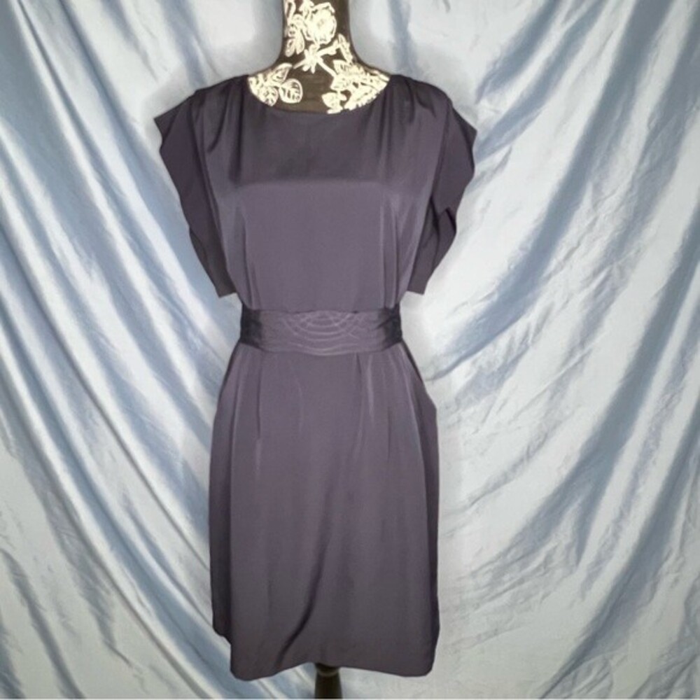 Eliza J Drape Sleeve Sash Belt Dress